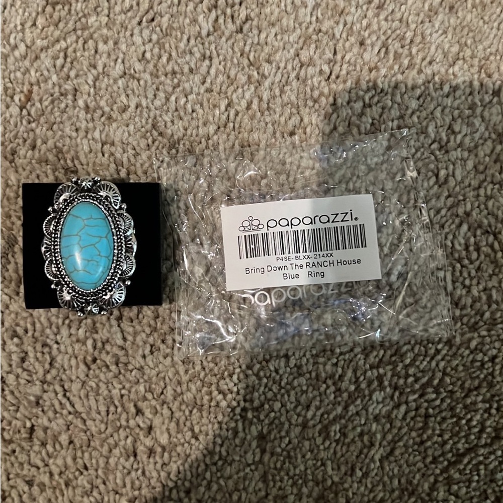 Paparazzi Blue Silver Ring